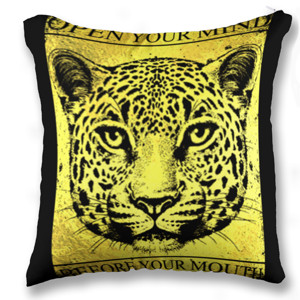 Bantal OPEN YOUR MIND BEFORE YOUR MOUTH