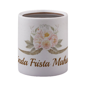 Mug Bunglon Vintage Flower with Name