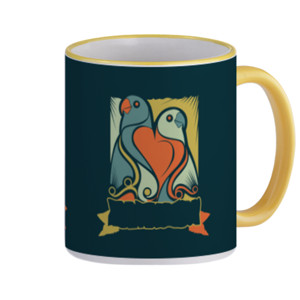 Mug Premium Vintage Lovebird