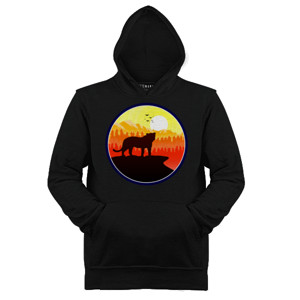 Jaket Hoodie Black Panther Silhouette