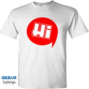 Kaos Hi Say Hi Saying Hi Text Saying for Funny Tshirt