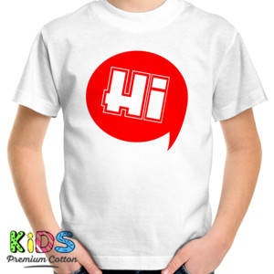 Kaos Hi Say Hi Saying Hi Text Saying for Funny Tshirt