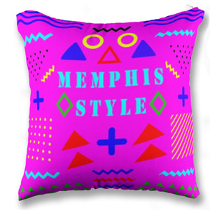 Bantal Sofa Memphis Style Purple - Customic47