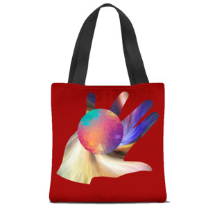 Tas Tote Fullprint Palm n Ball