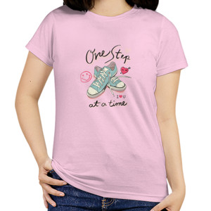 Kaos KAOS CEWEK ONE STEP AT A TIME