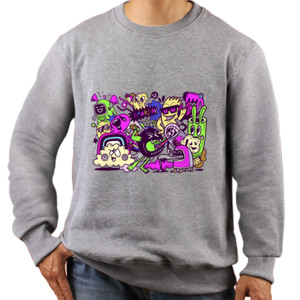 Jaket Sweater T Shirt Doodle Monster