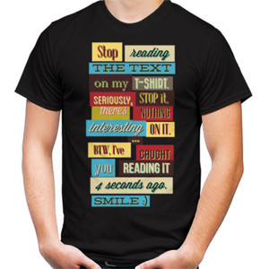 Kaos Kaos Humor - Stop Reading My TShirt (SB5EC)