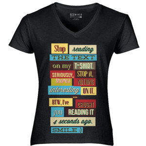 Kaos Kaos Humor - Stop Reading My TShirt (SB5EC)