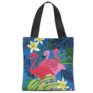 Tas Tote Fullprint Aloha Flamingos
