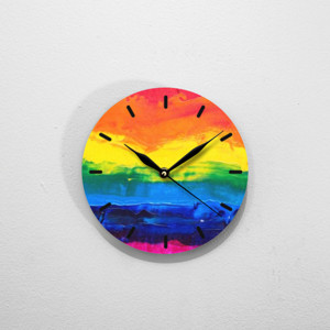 Jam Dinding Little Rainbow Painting