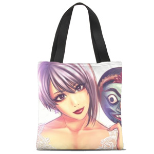 Tas Tote Fullprint Beauty behind the mask