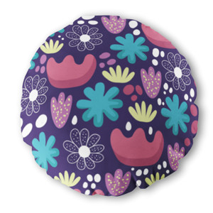 Bantal Bulat - Cantik Motif Bunga