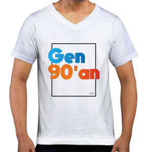 Kaos  Kaos Wanita Gen 90 V-Neck by Co_mbro