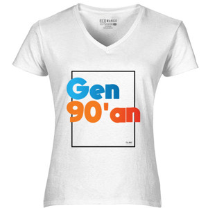 Kaos Kaos Wanita Gen 90 V-Neck by Co_mbro