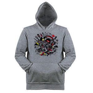 Jaket Hoodie Premium - Seni Graffiti Musik