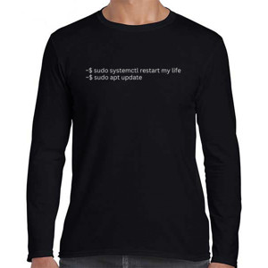 Kaos linux terminal long sleeve