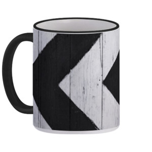 Mug Mug Diagonal Black Stripes