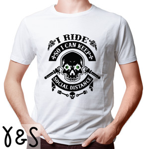 Kaos Skull I Ride So I Can Keep Social Distange - 1