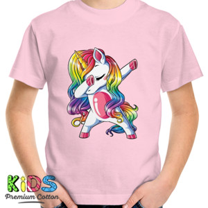 Kaos Kaos Anak Perempuan Unicorn Rainbow
