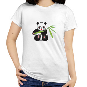 Kaos Panda Sedang Makan