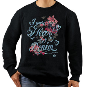 Jaket Sweater I Gave My Heart To Denim