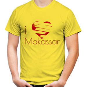 Kaos Kaos Khas Makassar I Love Makassar