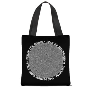 Tas Tote Fullprint Hidup Itu Sederhana - Quotes