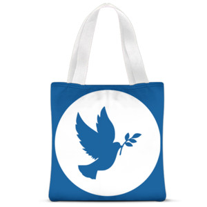 Tas Tote Fullprint Burung dan Daun