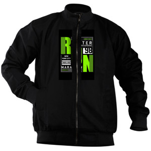 Jaket Bomber Run Faster Marathon 98 Green