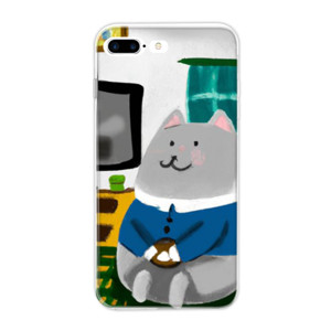 Casing HP Lukisan Kucing Abu-abu Casing HP