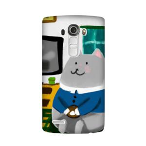 Casing HP Lukisan Kucing Abu-abu Casing HP