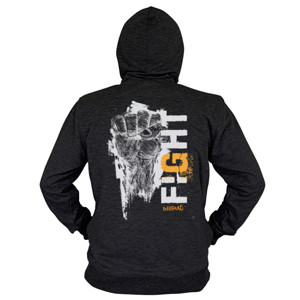 Hoodie Zipper Hands Fight White font| billiArt | Hoodie Zipper