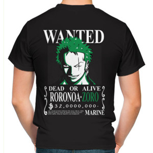 Kaos Roronoa Zoro Wanted
