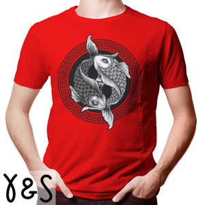 Kaos Yin yang koi fish