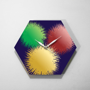 Jam Dinding Bola Bulu (Feather Balls)