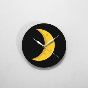 Jam Dinding Bulan Sabit (Crescent Moon)