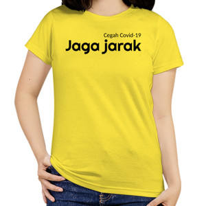 Kaos W0017 - Jaga jarak cegah Covid-19