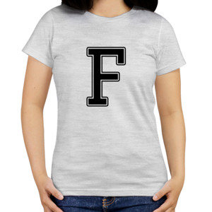 Kaos Kaos Huruf F Keren