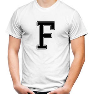 Kaos Kaos Huruf F Keren