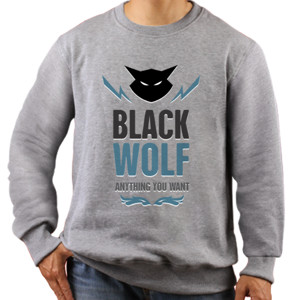 Jaket Sweater DISTRO BLACK WOLF