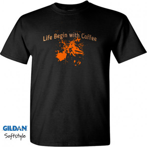 Kaos Tshirt Life Begin with Coffee