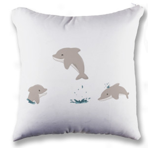 Bantal Dolphin - Bantal Kotak by Co_mbro