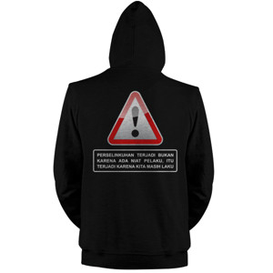 Jaket Hoodie Warning