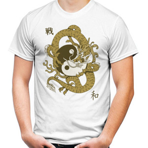 Kaos Chinese Dragon Yin Yang