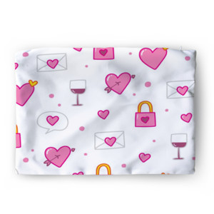Sarung Bantal Valentine pattern, love, pink