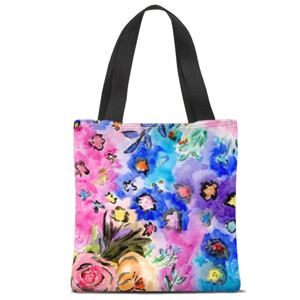 Tas Tote Fullprint floral galaxy