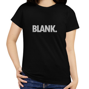 Kaos Blank. Hitam Wanita
