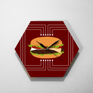 Jam Dinding Burger