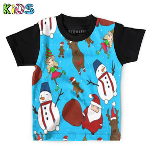 Kaos Anak Full-Print kaos anak fullprint santa