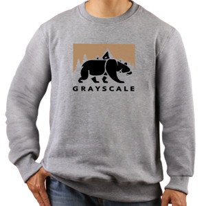Jaket Sweater Bear Grayscale Vintage - 1